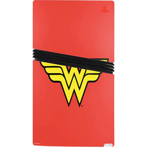 DC Comics Wonder Woman Classic Logo PS5 Pro Console Skin